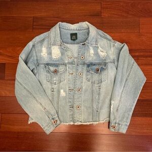 Wild Fable Light Blue Distressed Jean Jacket